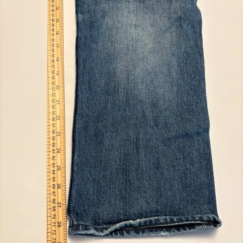 Banana Republic Slim Jeans Mens 36x30 Blue Premium Denim Button Fly 100% Cotton